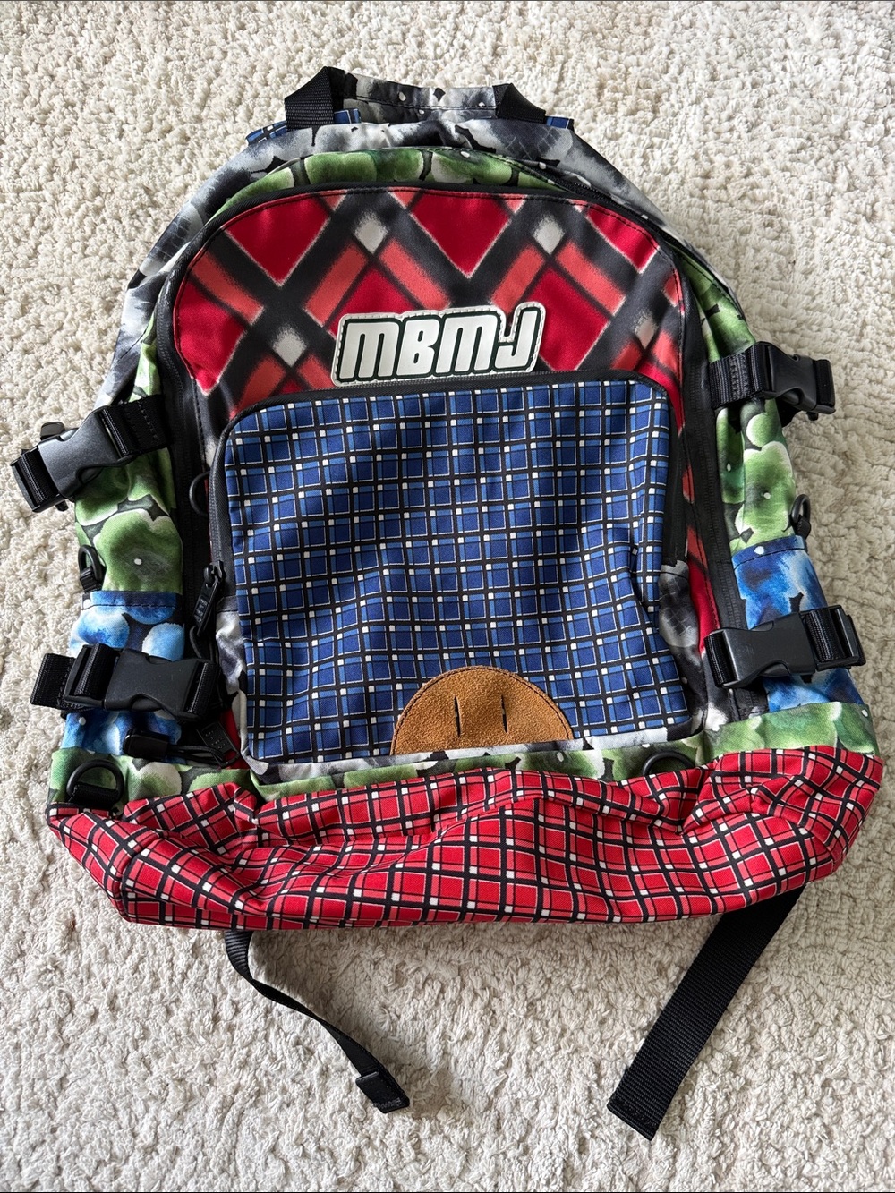 Marc By Marc Jacobs Multicolor Plaid & Floral Backpack